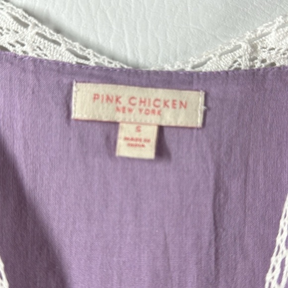 Pink Chicken New York Tiered Lace Trim Maxi Dress, S - Picture 10 of 11